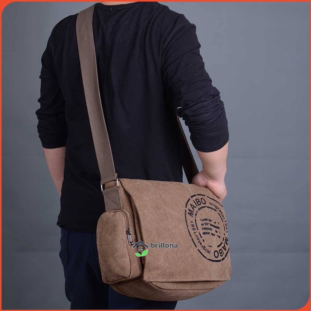 Maibo Manjianghong Tas Selempang Pria Messenger Canvas Printing - 1124