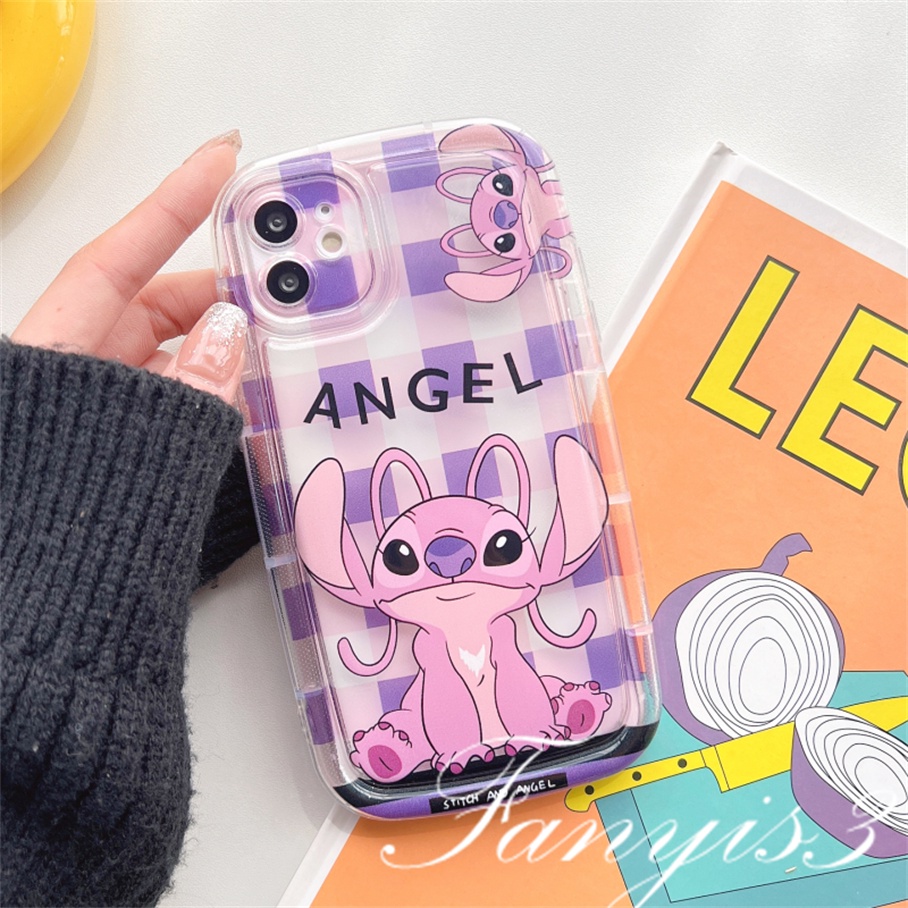 OPPO A78 A17 A17k A77 A77s A57 A76 A96 A16 A16s A16k A15 A15s A54 A74 A95 A94 A93 A53 A5 A9 2020 A3s A5s A7 A12 A12e A52 A92 Reno 8T 5 F11 Stitch Angel Sabun Phone Case TPU Soft Cover