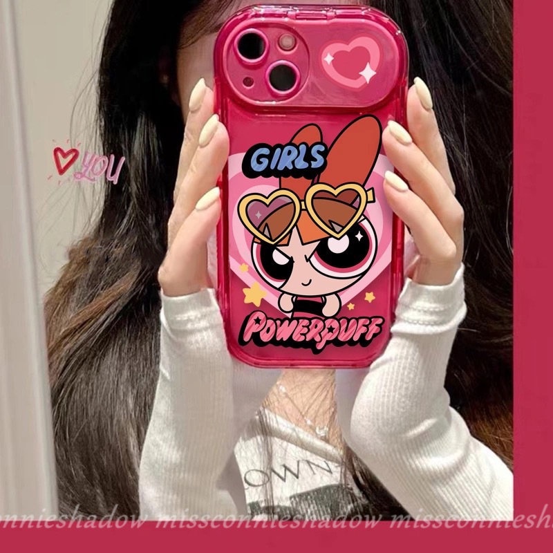 IPHONE Ins Kartun Gadis Case Kompatibel Untuk Iphone11 14 XR 78 14 Plus 11 14 13 12 Pro MAX X XS MAX SE 2020 Kreatif Flip Make Up Cermin Shockproof Lembut TPU Cover