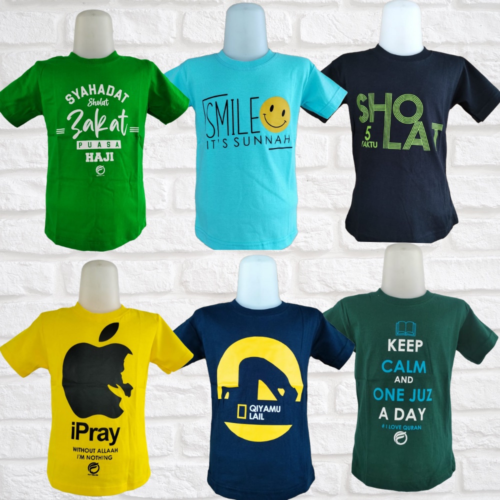 M KAOS iSLAMI ANAK LAKI LAKI DAN PEREMPUAN/fashion anak anak/shirt distro anak/stelan kaos anak laki