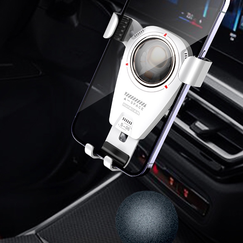 [Tersedia] Car Phone Holder for Car Air Vent Mount Dukungan Ponsel Untuk 4.7-6.7 Inch Untuk Samsung iPhone Zinc Alloy Gravity Holder