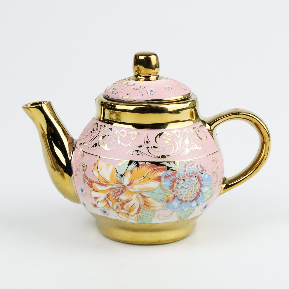 Cangkir Teko Keramik Set 4 Cups 1 Pot Gaya Eropa European Style