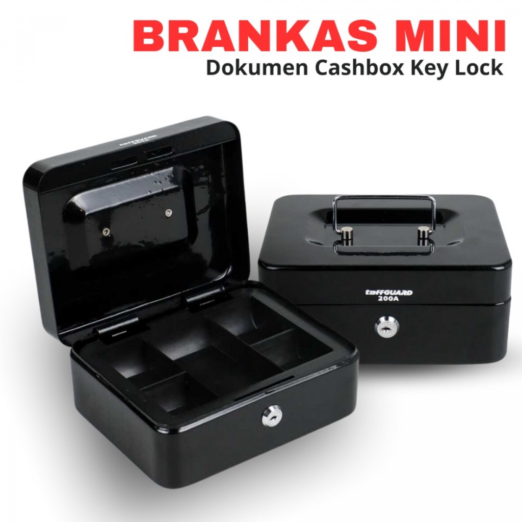 TaffGUARD Kotak Uang Brankas Dokumen Cashbox Key Lock - 200A