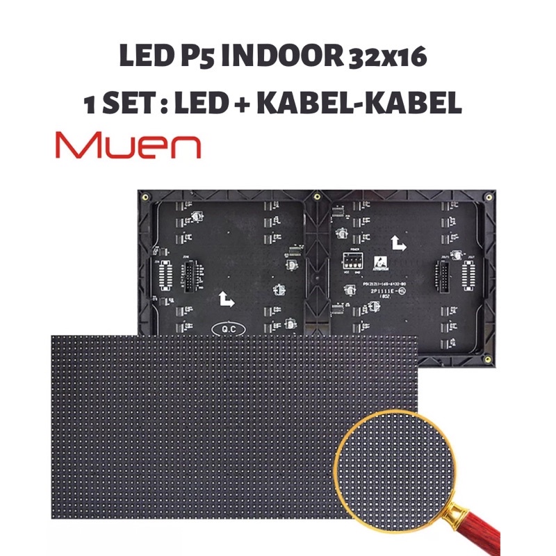 LED P5 INDOOR RGB MULTICOLOUR SMD VIDEOTRON JWS JAM DIGITAL MASJID