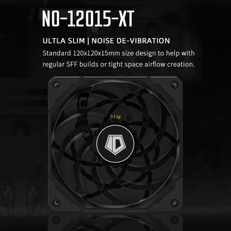 Bt 12015XT 120mm PWM PC Case Fan Ultra Slim Tenang Komputer CPU Air Cooler Fan 1.92W 7V 12015XT Radiator Cooling Fan