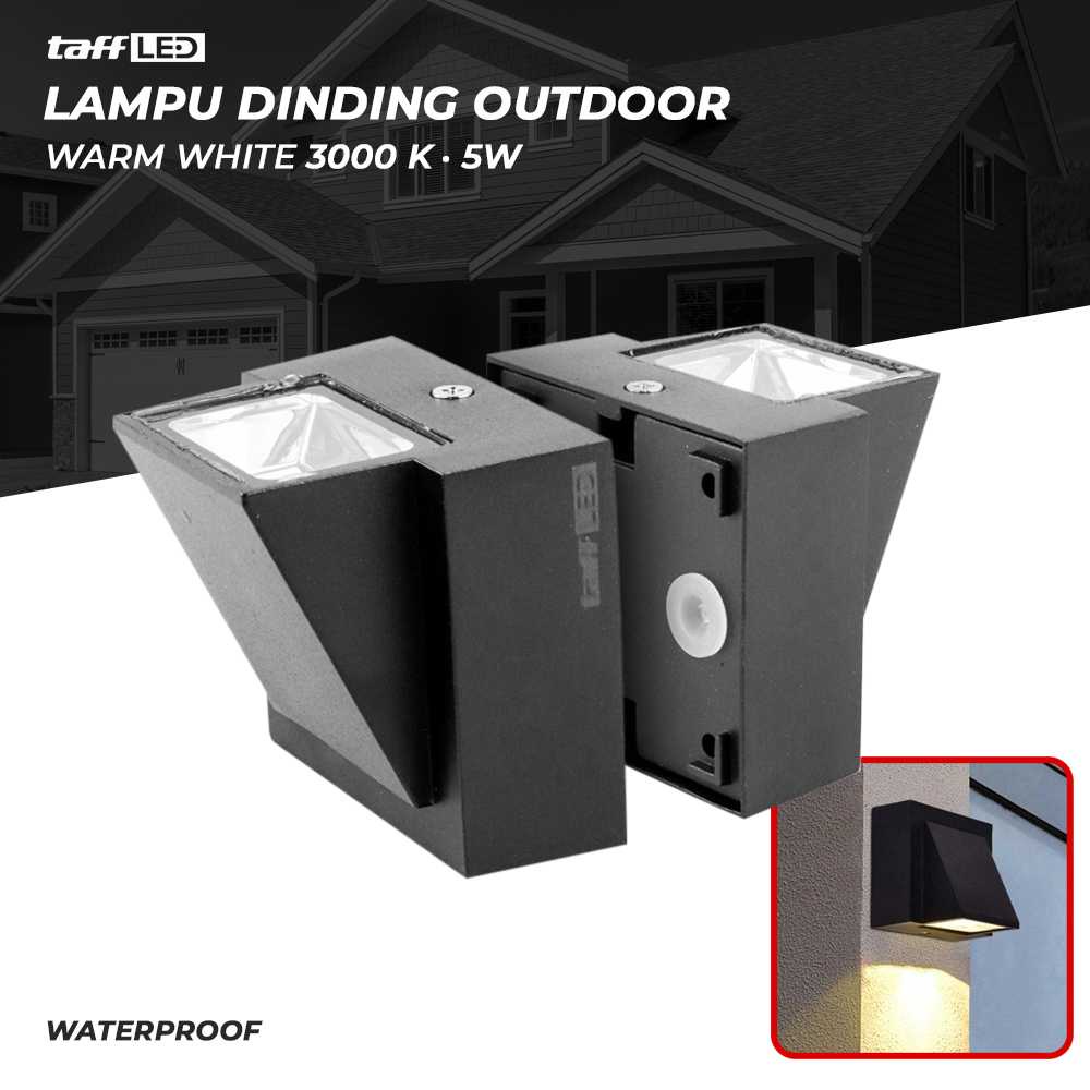 (BISA COD) FTIHSHP LED Lampu Dinding Hias Outdoor Minimalis Waterproof Warm White 5W - WD079