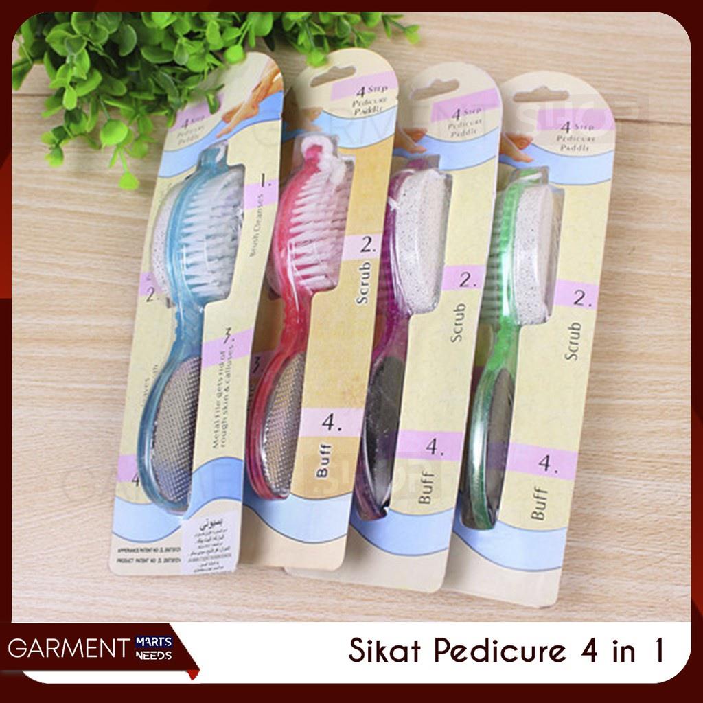 Alat Gosok Sikat Kaki / Pedicure Batu Apung Gagang 4 in 1/ikat Alat Gosok Kaki Kapalan Penghalus Kulit Kaki Pedicure Paddle Brush 4in1