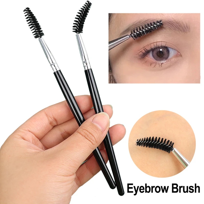 Black Classic Professional Fine Maskara Brush/Lashes Maskara Aplikasi Alat Sikat Alis Bisa Ditekuk