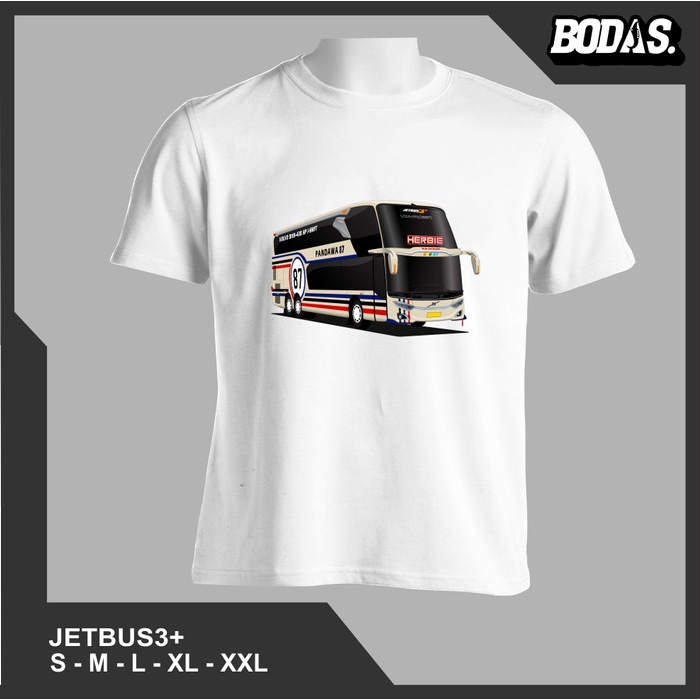 KAOS OTOMOTIF BIS JETBUS 3+ SDD DOUBLE DECKER & UHD PANDAWA 87 HERBIE