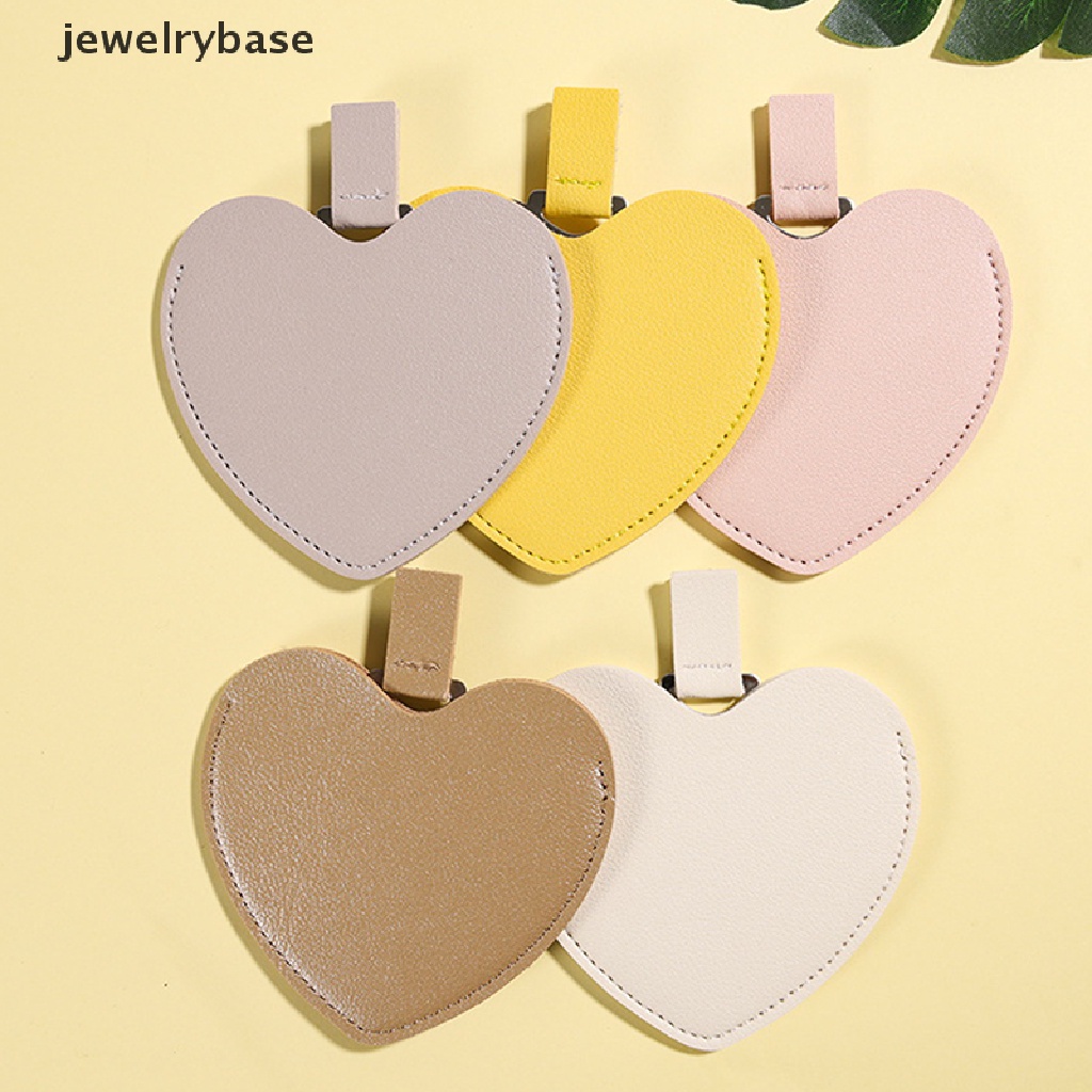 [jewelrybase] Cermin Rias Make Up Saku Hati Compact Makeup Stainless Steel Mirrors Butik