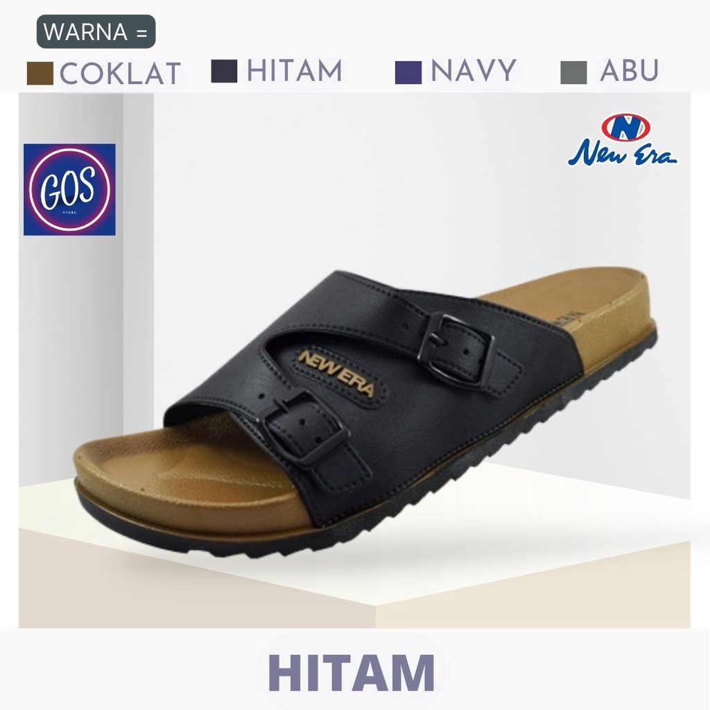 gos NEW ERA MB 8041 Sandal Karet Laki Laki Gesper Pinggir Nyaman murah anti air viral