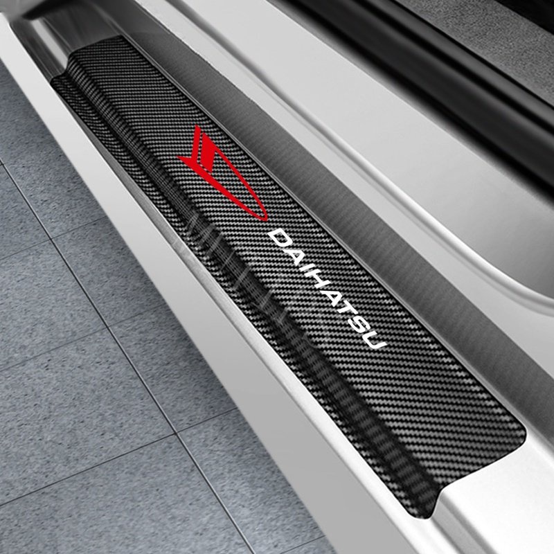 9Pcs Daihatsu Car Carbon Fiber Door Sill Protection Scratch Resistant Stickers For Ayla Ceria Classy Taft Rocky Taruna Sigra Xenia