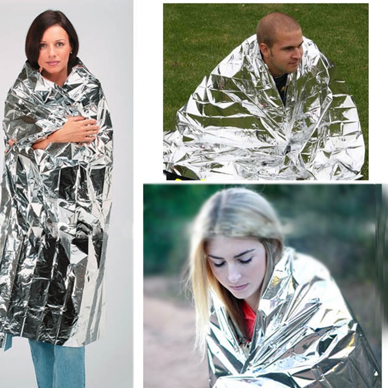 5pcs /set Emergency Blanket Thermal Blanket Selimut Darurat Thermal Blanket Anti Hipotermia Aluminium Foil