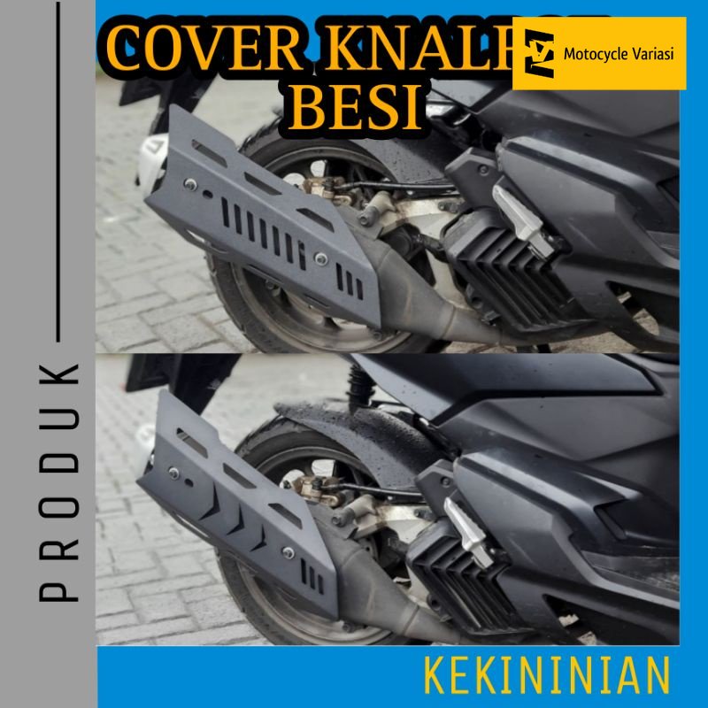 Cover Tutup Knalpot VARIO 160 2022 2023 Robot Besi Kuat Motif Panah Garis