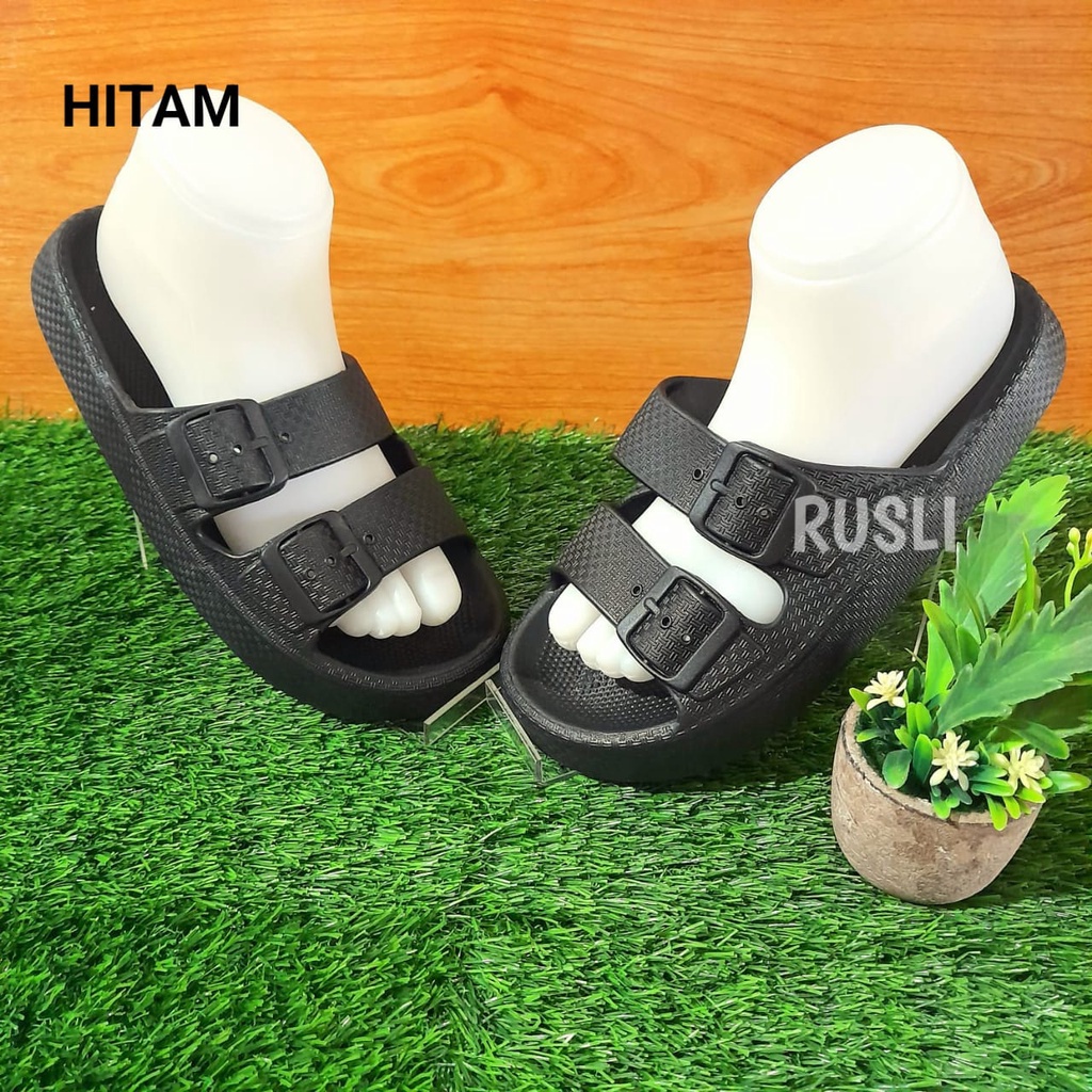 (COD) Sandal Ban Dua Jesper Wanita Jelly Import Sol Tebal Lembut Balance 1988-X2B