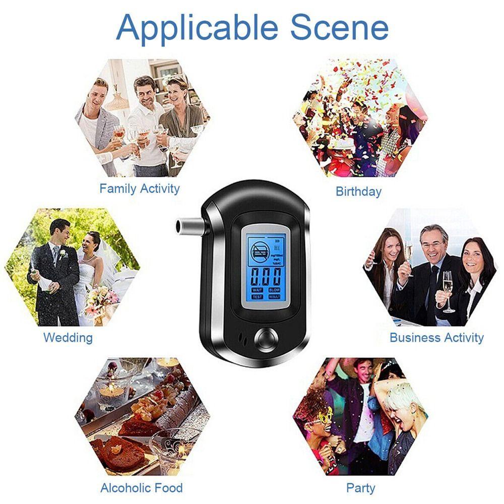 POPULAR Alkohol Analyzer Portable Breath Police Breathalyzer/Alat Ukur Napas Polisi