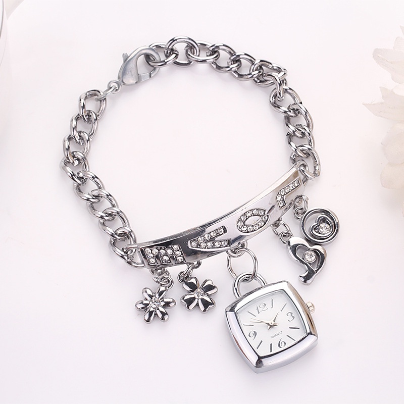 JAM TANGAN WANITA PESTA ELEGANT MODEL GELANG RANTAI STAINLESS SILVER IMPORT MOJICA JAM122S3 MEWAH CEWEK REMAJA KEKINIAN KOREA BRANDED MURAH PREMIUM ORIGINAL