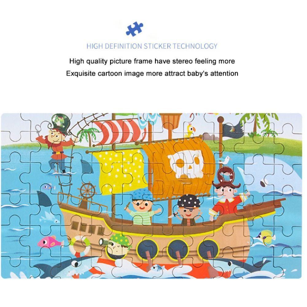 Mxbeauty Montessori Games Hadiah Ulang Tahun Kecerdasan Hadiah Natal Jigsaw Cognition Thinking Training Kartun Hewan Kendaraan