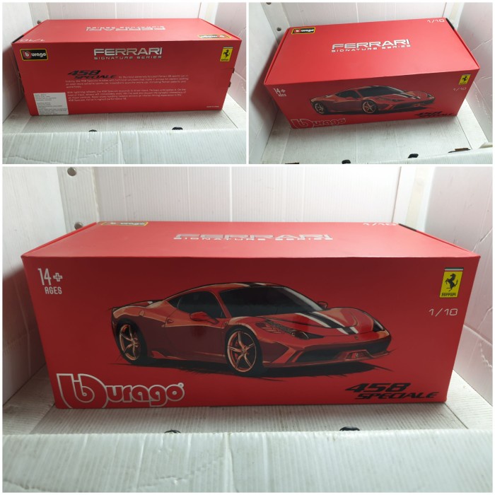 DIecast Miniatur Mobil bburago signature ferrari 458 speciale skala 18 burago series
