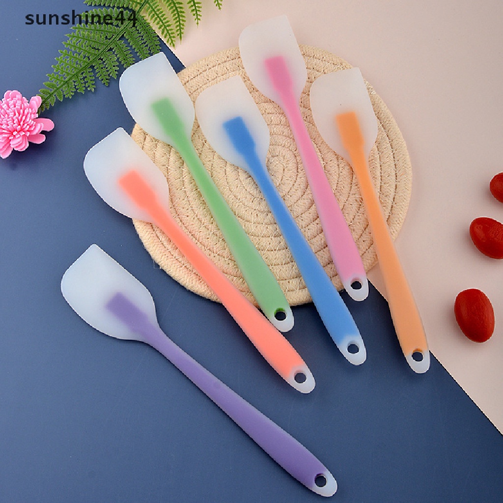 Sunshine 1Pc Spatula Mentega Kecil Non Stick Tembus Silikon Cream Baking Scraper ID