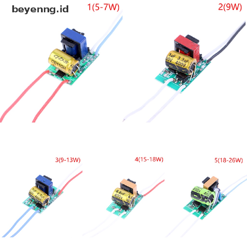 Beyen LED Non-Isolated Driver Power Supply AC175-265V Trafo Lighg Untuk ID LED