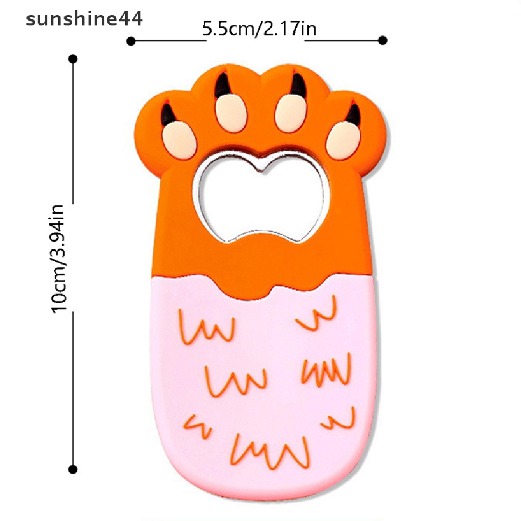 Sunshine Cartoon Cats Paw Wine Bottle Opener Pembuka Botol Bir Cakar Kucing Gemuk Magnet Kulkas Stiker Kulkas Lucu Magnet Beer Opener ID