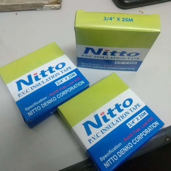 

Isolasi Hitam Nitto Isolator Listrik Isolasi Listrik Hitam 3/4" X 24 M