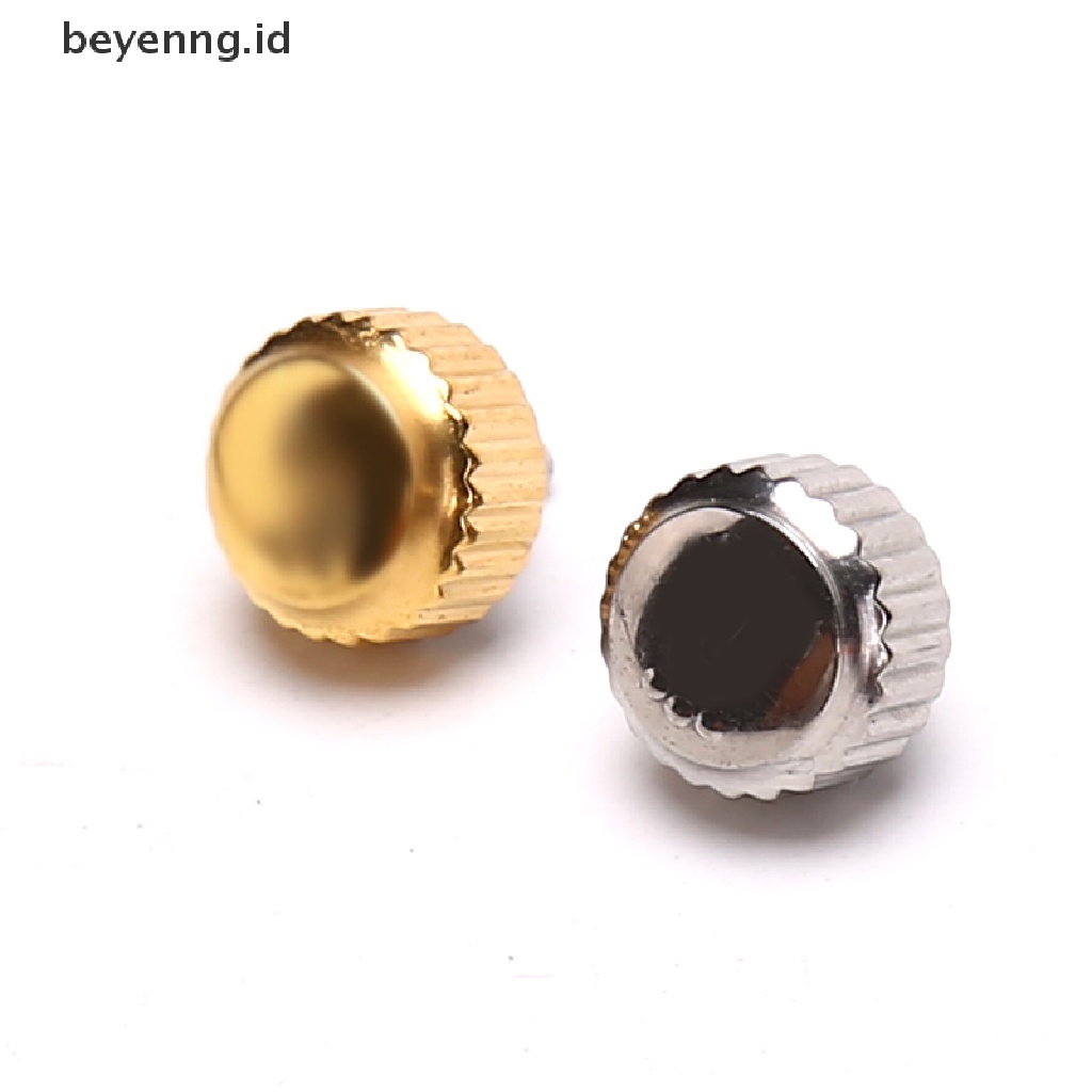 Beyen 1PC 7.0mm * 4.4mm Baja Jam Tangan Mahkota Kunci Eksternal Thread Push Button Aksesoris ID