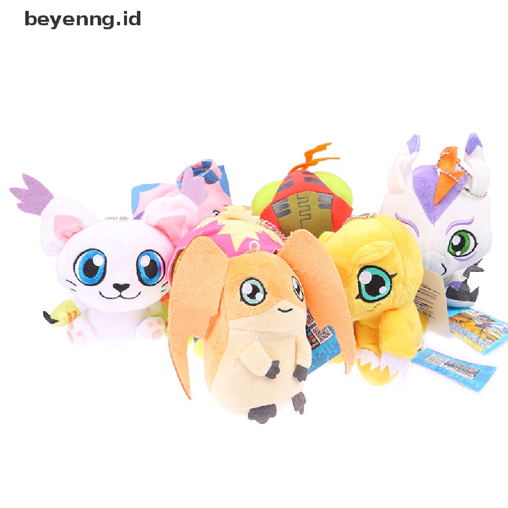 Beyen 1Pc 7jenis Digimon Mainan Boneka Plush Liontin Gantungan Kunci Mainan Hadiah Yang Indah Untuk Anak-Anak ID