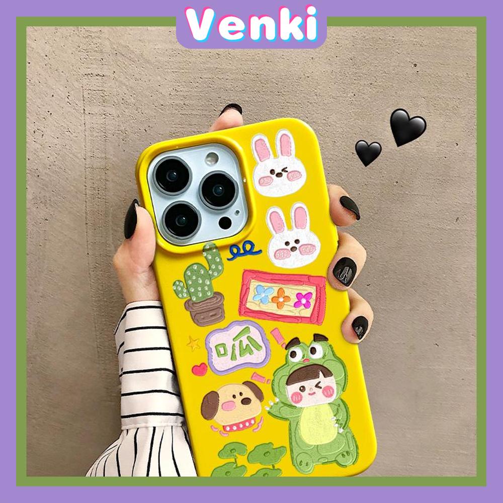 iPhone Case Soft TPU Glossy Yellow Candy Case Lovely Cartoon Frog Girl Collage Camera Protection Shockproof For iPhone 14 13 12 11 Pro Max 7 8 Plus X XR