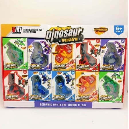 MAINAN ROBOT DINOSAURUS RUBIK CUBE 5 IN 1