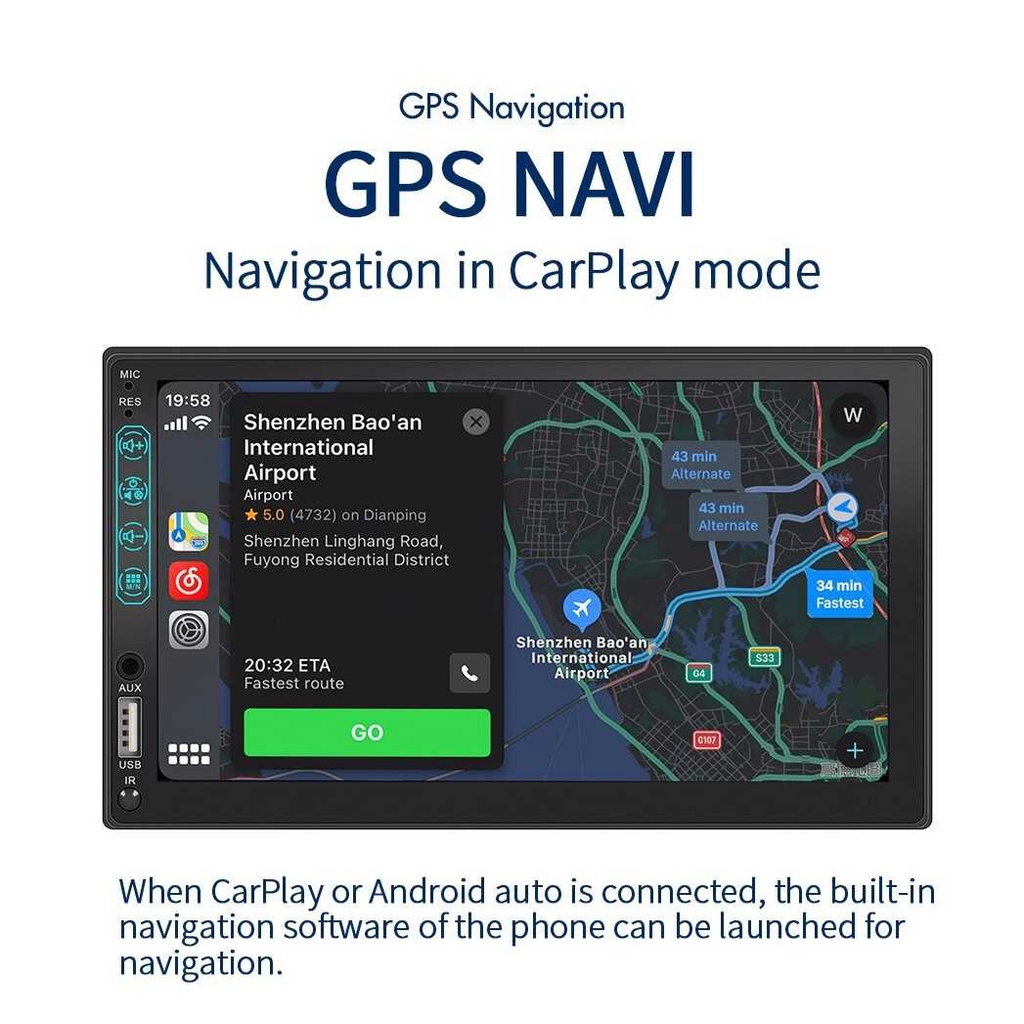 ZUIDID Head Unit CarPlay Double Din Bluetooth 5.1 - X2S ( Mughnii )