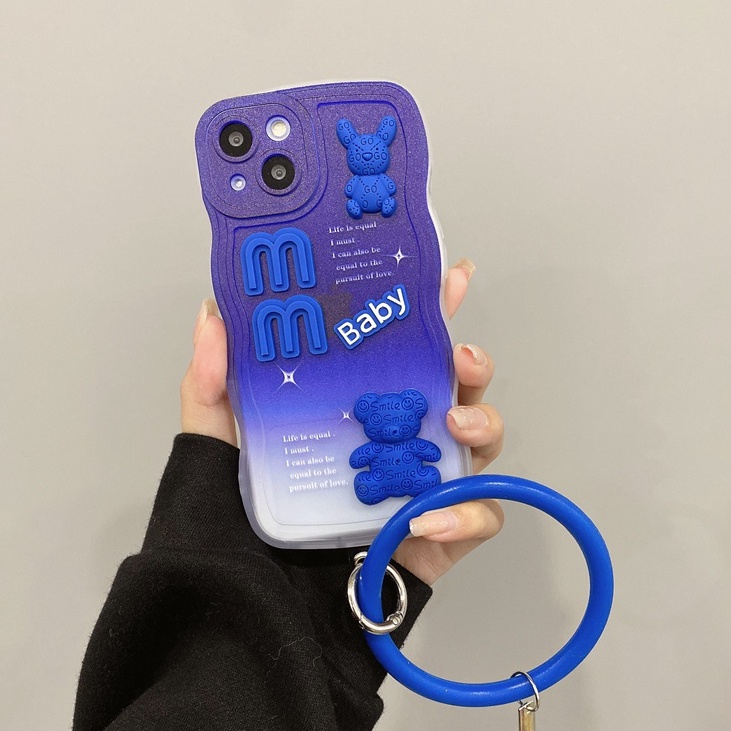 Klein Blue Softcase OPPO A7 A5S A12 A11K A5 A9 A53 A33 A15S A35 A52 A92 A1K A3S A16 A54 A77S A83 F1 F9 Pro A74 A95 A96 A36 A76 A52 A92 A31 A57 A39 F1S Boneka Biru Beruang Kelinci