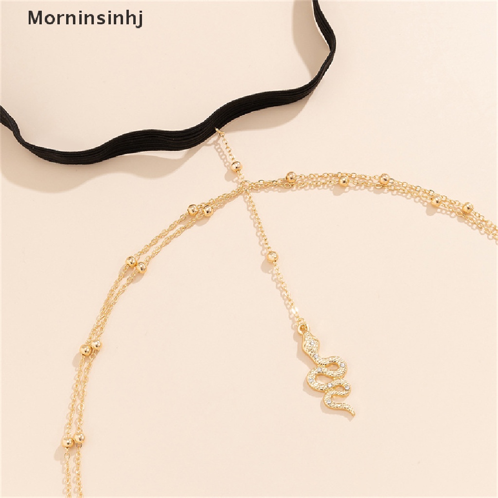 Mornin Wanita Seksi Rantai Paha Elastis Force Snake Pendant Bohemia Fashion Multilayer Rantai Tubuh Perhiasan id