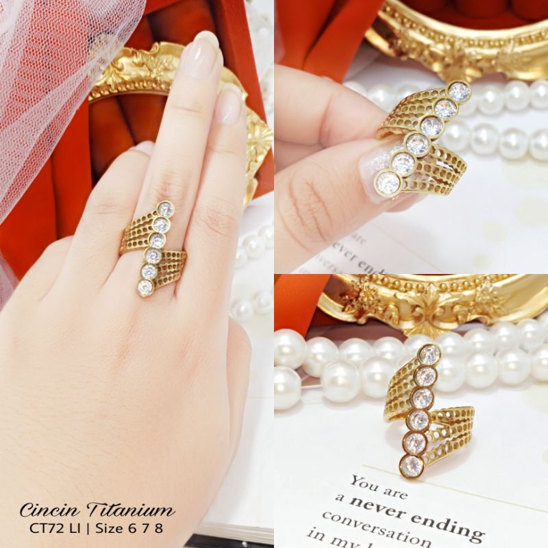 Cincin Titanium Wanita/Titanium Cincin Dewasa CT72-87 Li