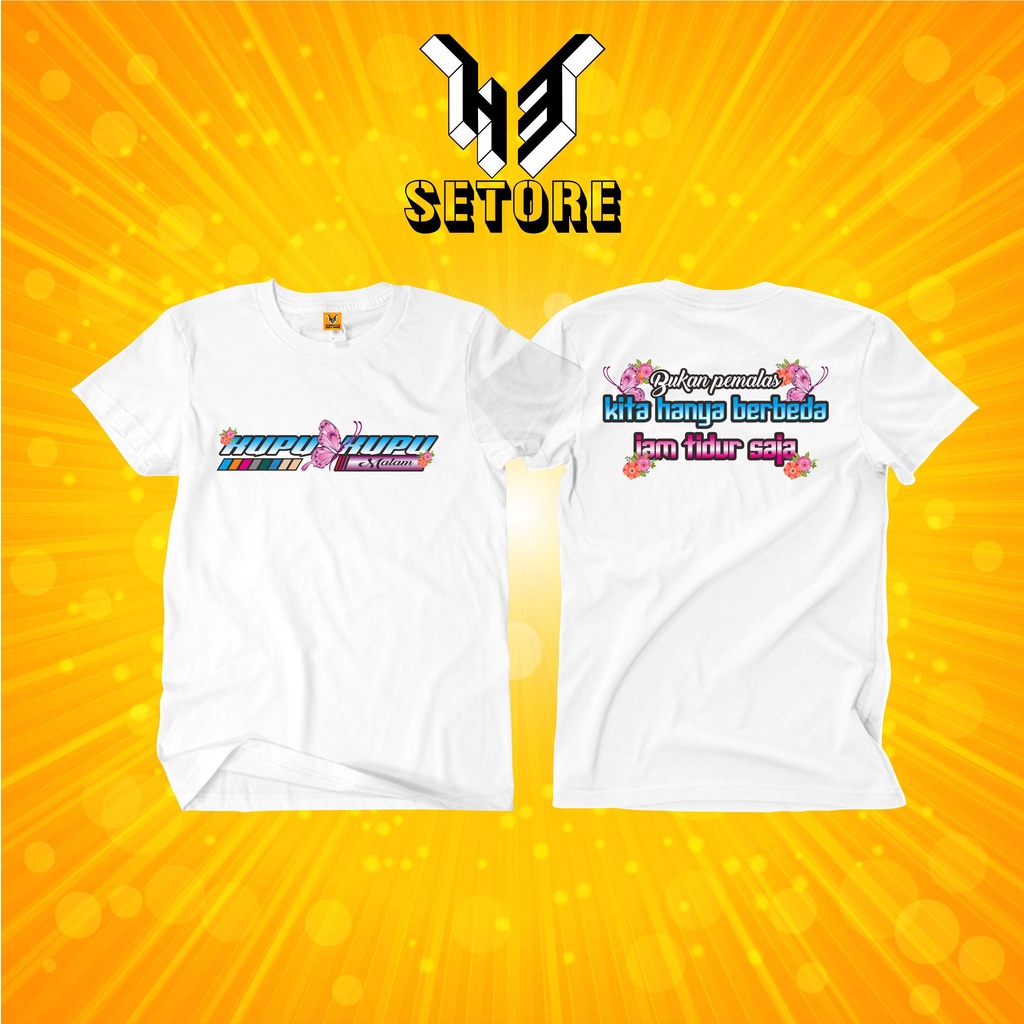 Kaos Kupu kupu Malam / Kaos Kata Kata / Kaos Pekerja Malam / Kaos Distro Premium / Kaos Pria Wanita