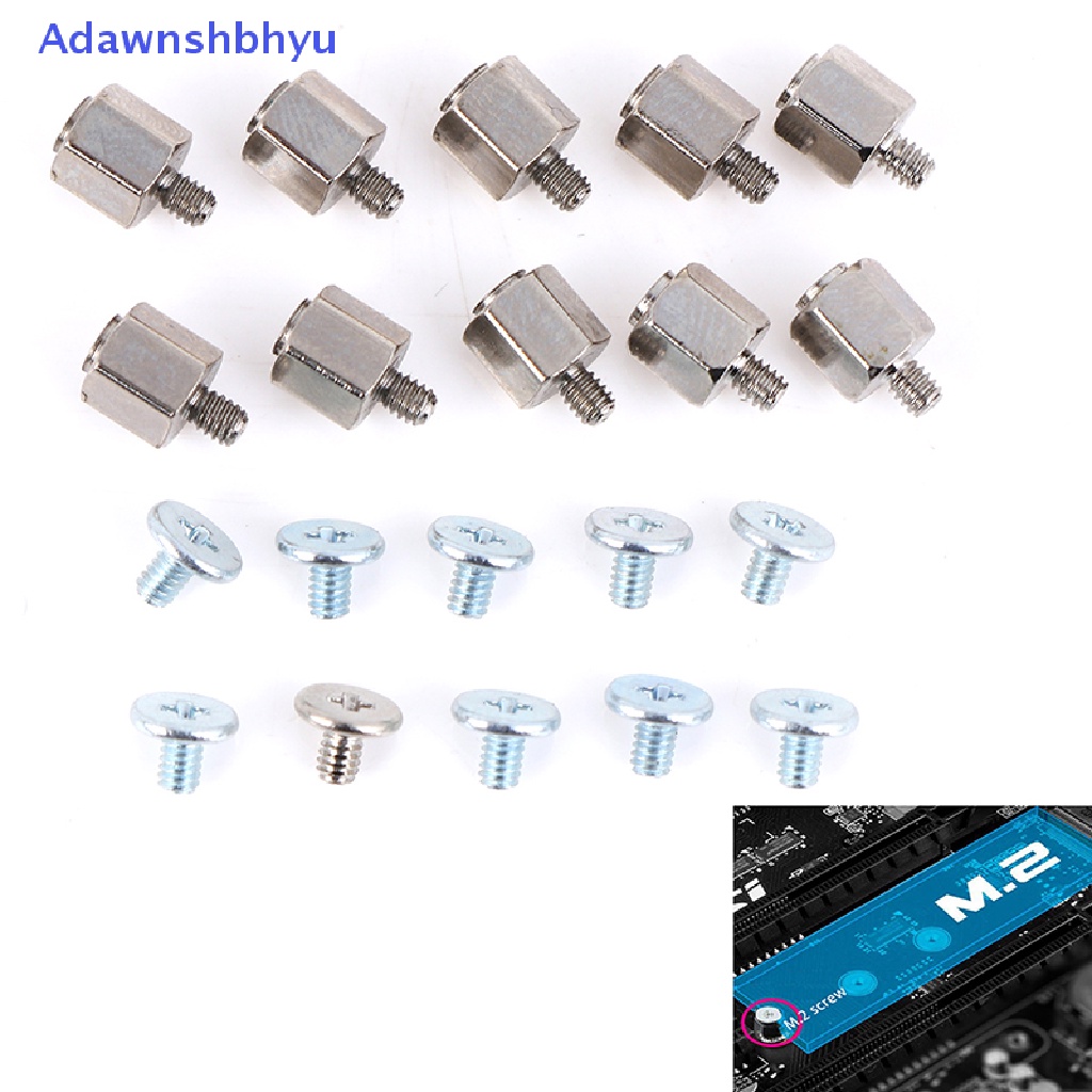 Adhyu 10Set Hand Tool Moung Stand Off Screw Hex Nut Untuk A-SUS M.2 SSD Motherboard ID