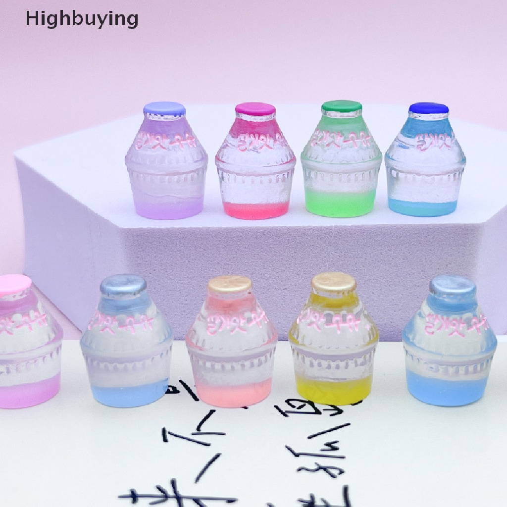 Hbid 10Pcs Bercahaya Tembus Botol Mini DIY Perhiasan Tiga Dimensi Kreatif Botol Resin Ornamen Glory