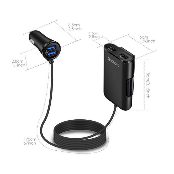 Charger HP Mobil Fast Super Charging 4 Port USB Qualcomm QC3.0 3.1A 8A