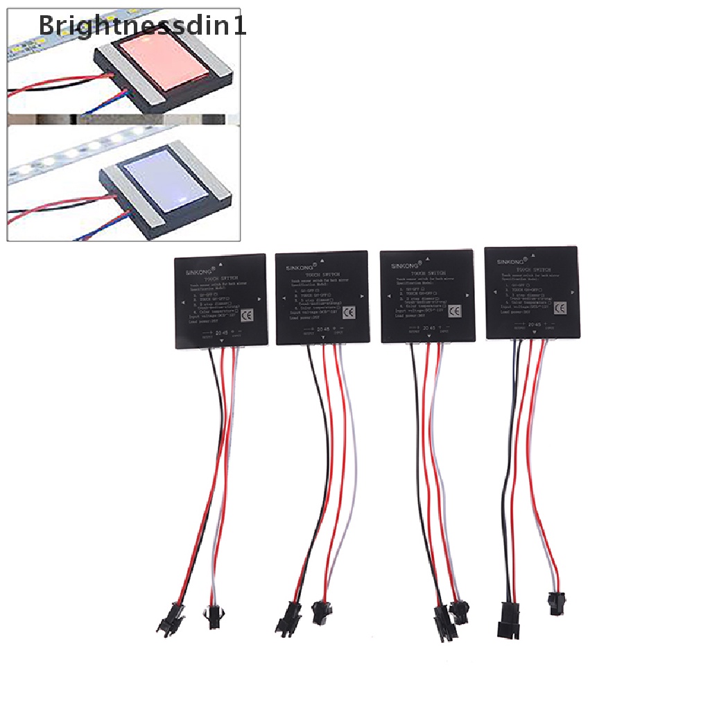 [Brightnessdin1] 5-12v Saklar Cermin Kamar Mandi Touch Switch Sensor Untuk Lampu Led Mirror Headlight Boutique