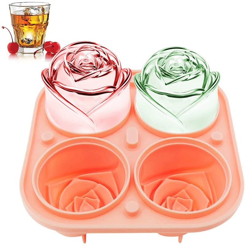 Cetakan Es Bentuk Berlian Mawar/Cetakan Ice Cubes Tray Reusable Untuk Gadget Dapur Freezer