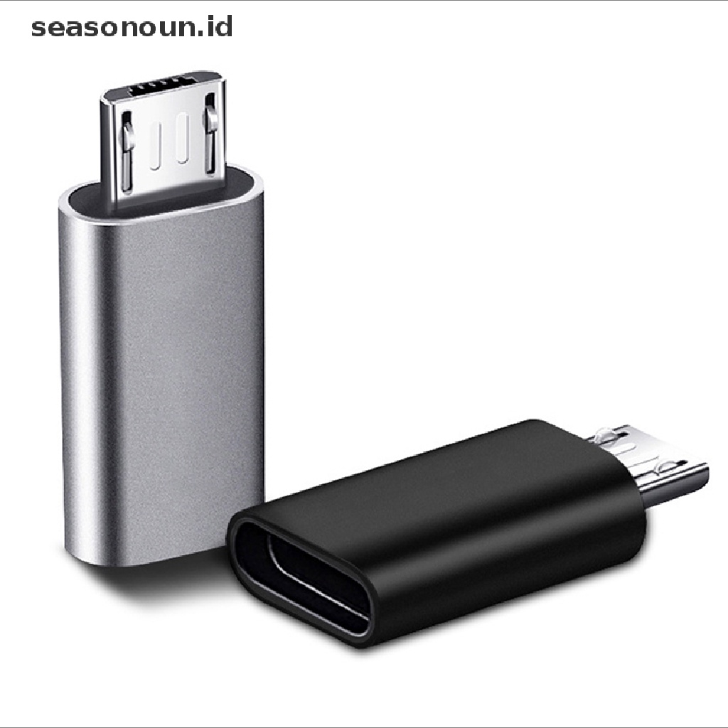 Seasonoun USB Type C Female To Micro USB Male Adapter Konektor Charger Adapter Untuk Xiaomi.