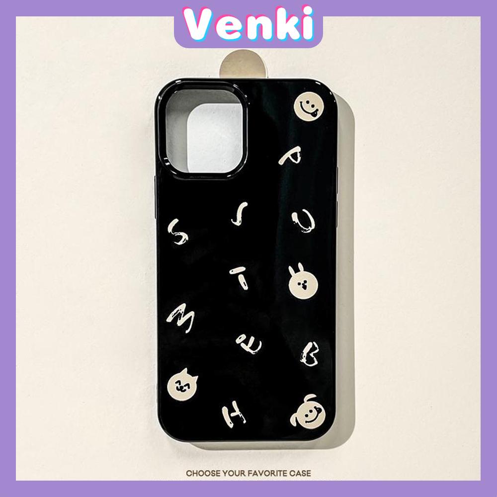 iPhone Case Soft TPU Glossy Black Candy Case Creative Letters Camera Protection Shockproof For iPhone 14 13 12 11 Pro Max 7 8 Plus X XR