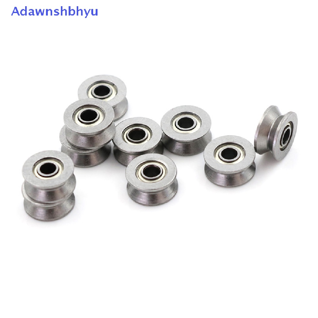 Adhyu 10pcs HCS Deep V Groove Sealed Guide Line Track Pulley Ball Bearing 3 * 12 * 4mm ID