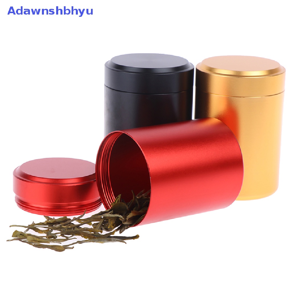 Adhyu 1x Wadah Kedap Udara Wadah Aluminium Herb Stash Jar Metal Sealed Can Tea Jar ID