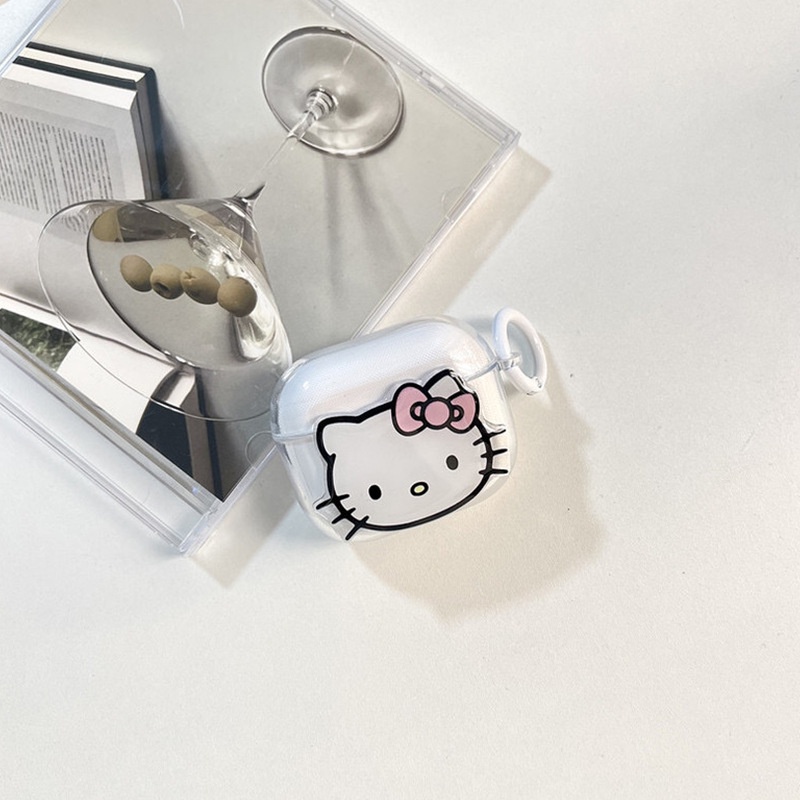 Casing Earphone Kucing Lucu Kompatibel Untuk Apple Airpods1 2 3 Case Untuk AirPods Pro 2nd Case Headphone Cover Pelindung Aksesoris Dengan Pengait