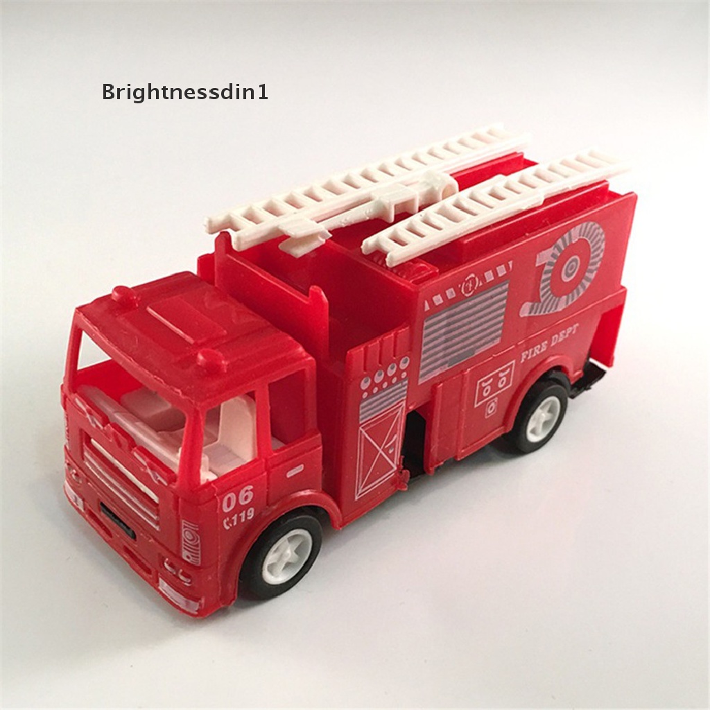 [Brightnessdin1] Pull Back Fire Truck Pretend Play Water er Model Toys Mainan Edukasi Anak 0 0 0 0 0boutique