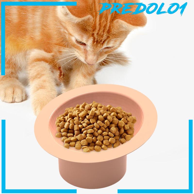 [Predolo1] Mangkuk Kucing Angkat Portabel Pelindung Leher Mangkuk Makan Hewan Peliharaan Wadah Makanan