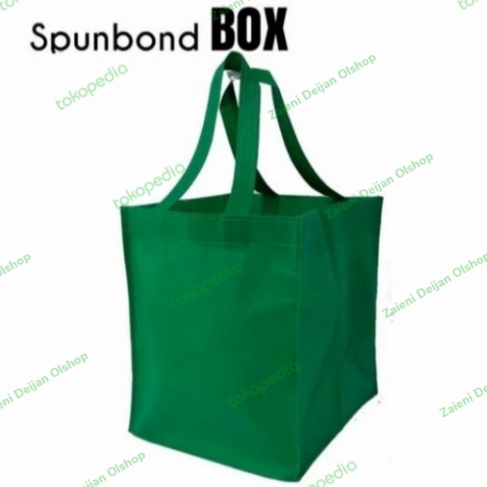 

⭐BISA COD⭐ isi 100 pcs Goodie bag box 25x25x28 + sablon 1 sisi 1 warna