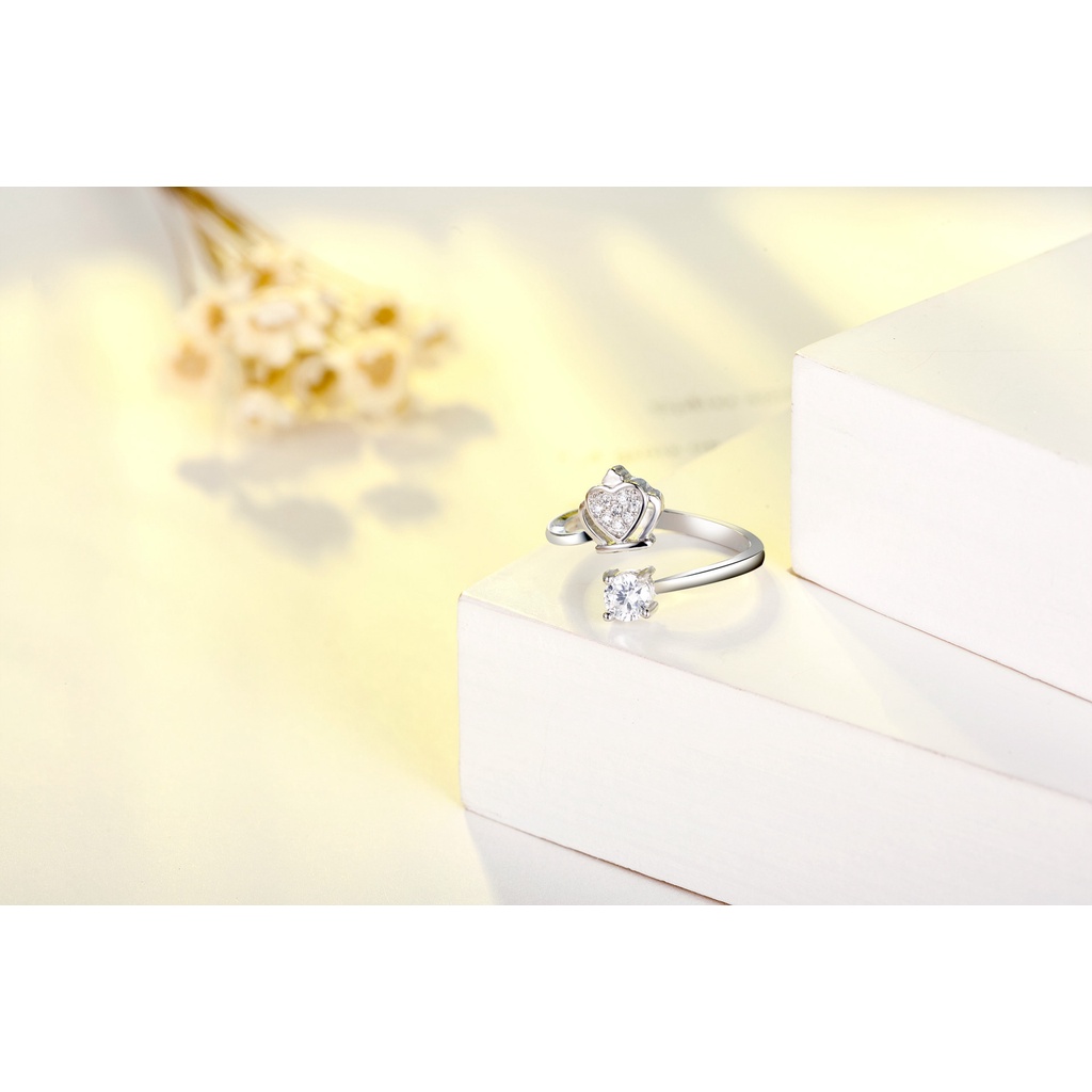 Goldkingdom Aksesoris Perhiasan Fashion Ready Stock Jepang Dan Korea Cincin Wanita Yang Dapat Disesuaikan Cincin Mahkota Pasangan Kreatif Docking